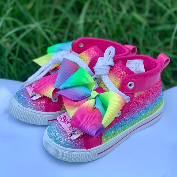 Nickelodeon Jojo Siwa Stripe High Top Sneaker New - Picture 11 of 11
